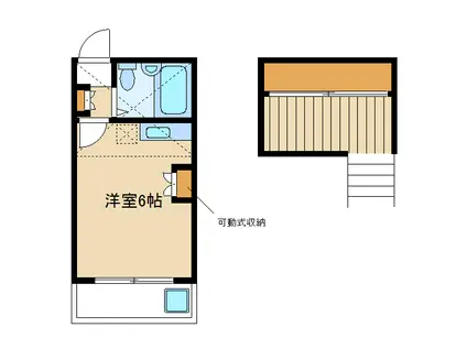 メゾンT(ワンルーム/2階)の間取り写真