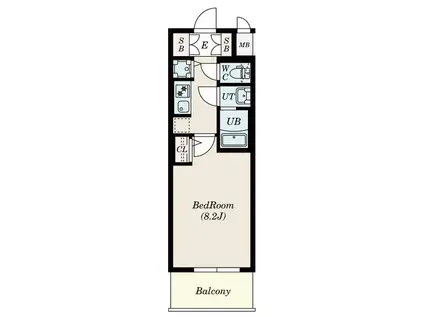 S-RESIDENCE名駅ウエスト(1K/7階)の間取り写真