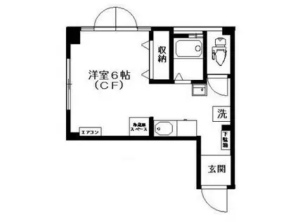 百瀬ビル(ワンルーム/3階)の間取り写真