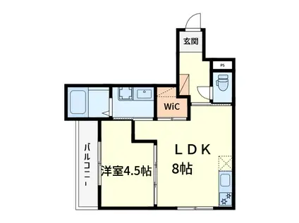 THE RESIDENCE KYOTO HIGASHINO(1LDK/2階)の間取り写真