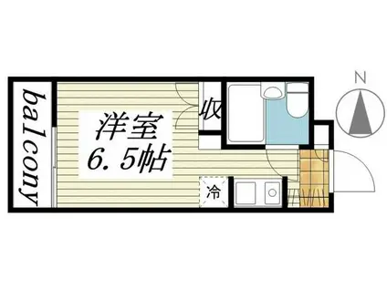 ピアニシオン ブローニュ クレスト(ワンルーム/5階)の間取り写真