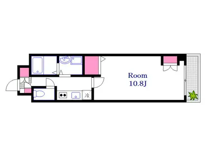 第25やたがいビル(1K/4階)の間取り写真