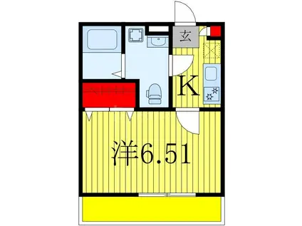 MQUARTO柏III(1K/3階)の間取り写真