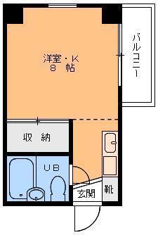 グリーンハイツ栄(ワンルーム/3階)の間取り写真