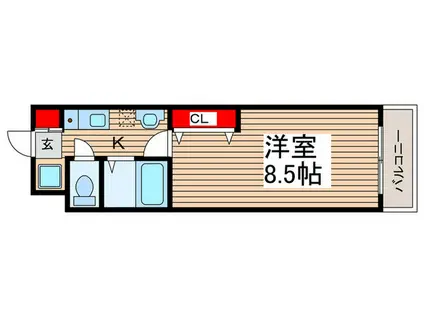 アトレー上福岡マンション(1K/3階)の間取り写真