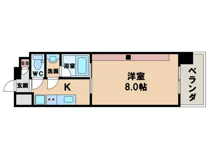 LA DOUCEUR天王寺(1K/9階)の間取り写真