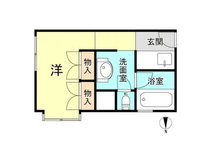 味吉ビル(ワンルーム/5階)の間取り写真