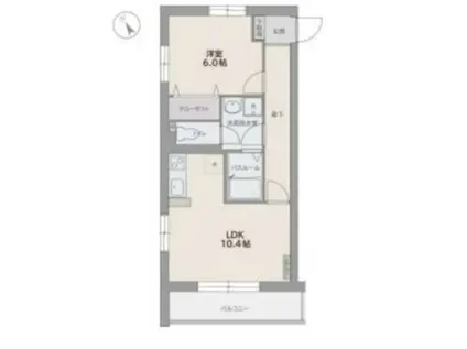 セフィーロ(1LDK/1階)の間取り写真