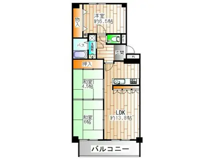 西神戸セントポリア(3LDK/4階)の間取り写真