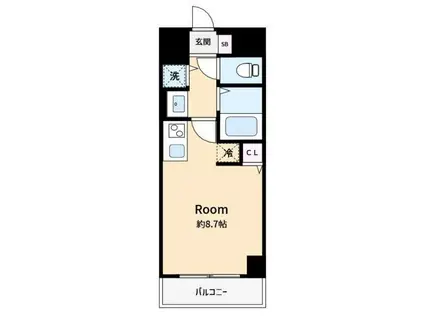 レジデンス福島II(ワンルーム/3階)の間取り写真