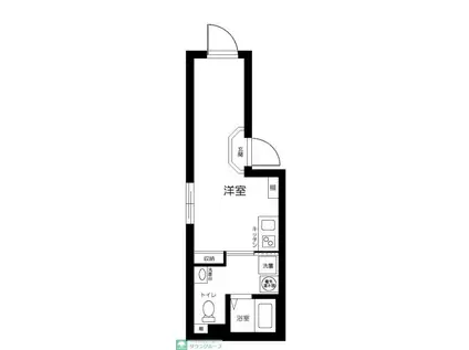 GLICION上落合(ワンルーム/1階)の間取り写真