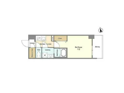 GATEHOUSE OTORII(1K/2階)の間取り写真