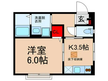 ANNEX きのえね(1K/1階)の間取り写真