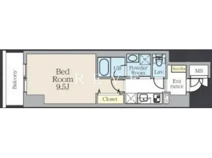 アルトヴィラ虎ノ門(1K/3階)の間取り写真