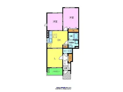 ジュネス リアン Ⅱ(2LDK/1階)の間取り写真