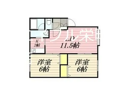 OZ・I(2LDK/2階)の間取り写真