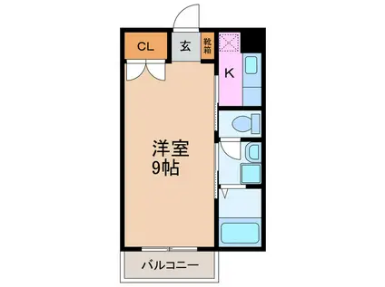 モルゲンレーテ(1K/2階)の間取り写真