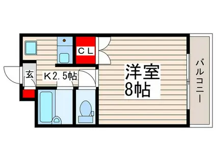 アソルティ葛西(1K/6階)の間取り写真