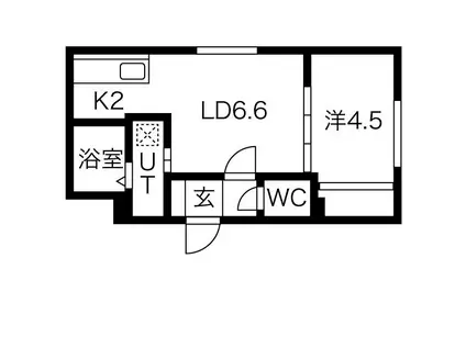 ブラウンスパンカー(1LDK/4階)の間取り写真