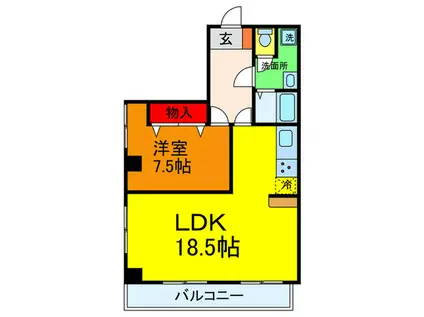 さくらハイツ(1LDK/2階)の間取り写真