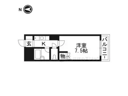 光寿ビル(1K/6階)の間取り写真