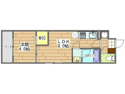 ファーストレジデンス東千葉(1LDK/3階)の間取り写真