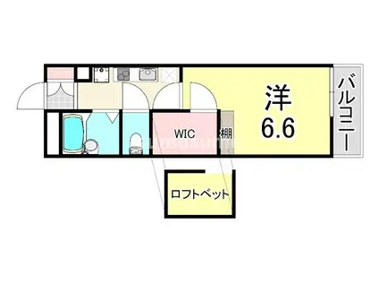 レオパレスたか(1K/2階)の間取り写真