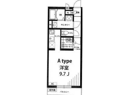 リブリ・月見家(1K/1階)の間取り写真