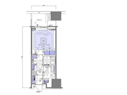 麻布台ヒルズ(1K/6階)の間取り写真
