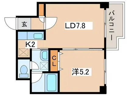 ISグランデ札幌(1LDK/4階)の間取り写真