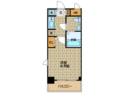 アドバンス西梅田II(1K/6階)の間取り写真