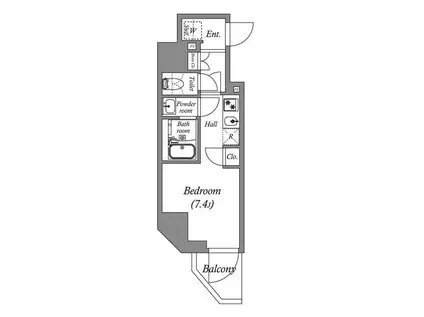 THE PASEO 新小岩(ワンルーム/3階)の間取り写真
