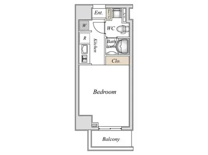 NA川崎南町(1K/4階)の間取り写真