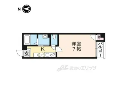 フェアリーベル二条城(1K/3階)の間取り写真