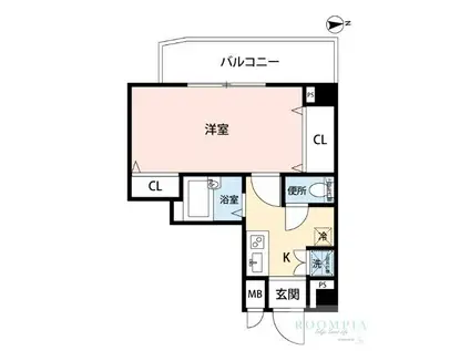 エクセリア早稲田II(1K/13階)の間取り写真