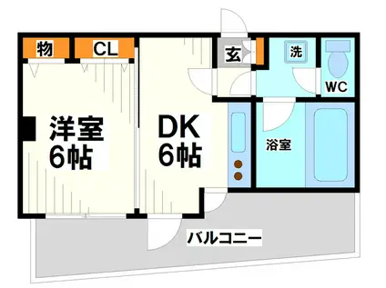 ライオンズマンション浅草寿町(1DK/8階)の間取り写真
