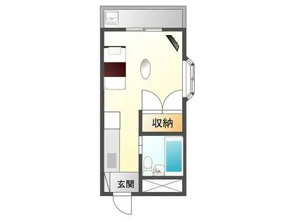 おきなんビル(ワンルーム/5階)の間取り写真