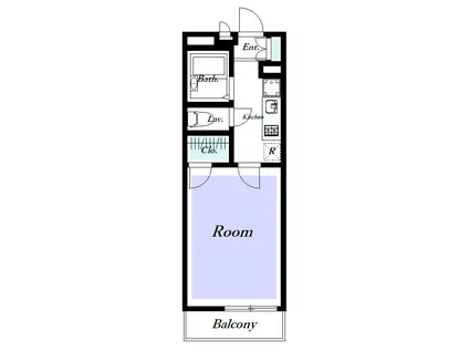 レオパレスWAKANA(1K/2階)の間取り写真