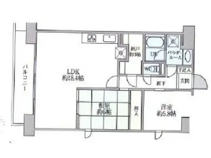 ドゥーエ南長崎(2SLDK/7階)の間取り写真