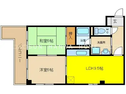 エスポールシバタ(2DK/3階)の間取り写真