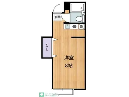 諸星荘(1K/2階)の間取り写真