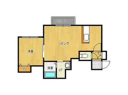 ノース POINT発寒(1LDK/2階)の間取り写真