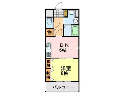 ロイヤルクレストOG(1DK/4階)の間取り写真