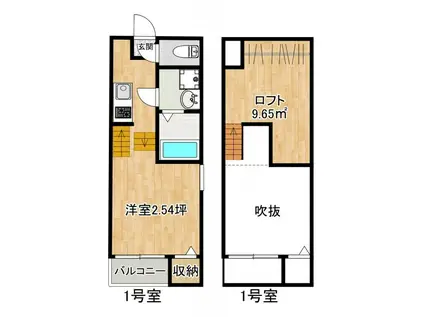 MODERN PALAZZO 諫早BRILLER(1SK/1階)の間取り写真