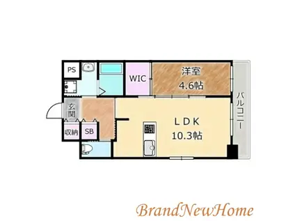 MON MAISONIV(1LDK/9階)の間取り写真