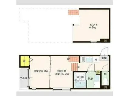 中野字大貝沼アパート 3月末入居OK(1DK/1階)の間取り写真