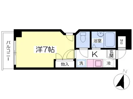 メゾン北仙台(1K/3階)の間取り写真