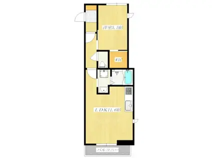 ベレオ.C(1LDK/3階)の間取り写真