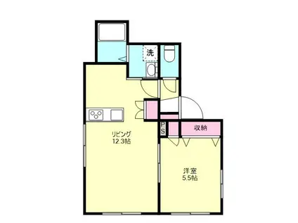 メゾン ド アバンセル(1LDK/1階)の間取り写真