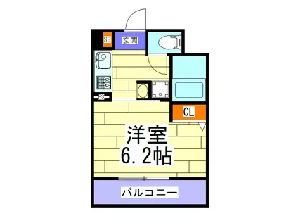 エステムコート新大阪VIエキスプレイス(1K/6階)の間取り写真